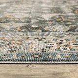 8' Charcoal Oriental Printed Non Skid Runner Rug - Homeroots - Flyclothing LLC