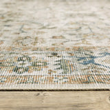 2' X 8' Grey Orange Blue Gold Green And Rust Oriental Printed Stain Resistant Non Skid Runner Rug - Homeroots - Flyclothing LLC