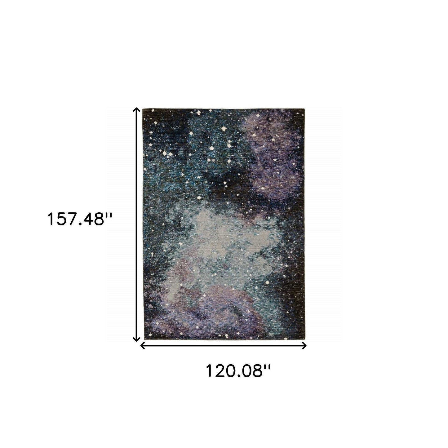10' X 13' Purple and Ivory Abstract Power Loom Area Rug - Homeroots - Flyclothing LLC
