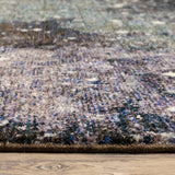 10' X 13' Purple and Ivory Abstract Power Loom Area Rug - Homeroots - Flyclothing LLC