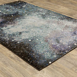 10' X 13' Purple and Ivory Abstract Power Loom Area Rug - Homeroots - Flyclothing LLC