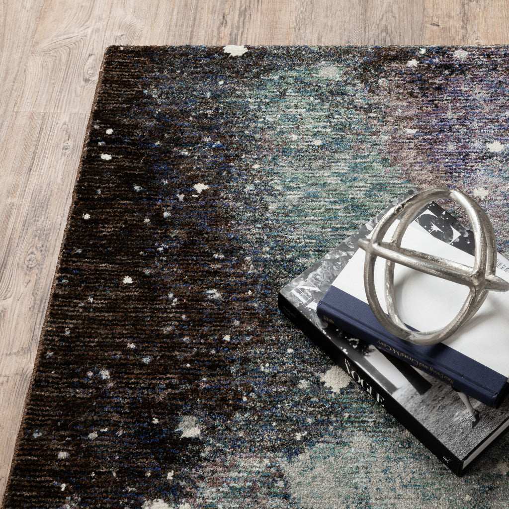 10' X 13' Purple and Ivory Abstract Power Loom Area Rug - Homeroots - Flyclothing LLC