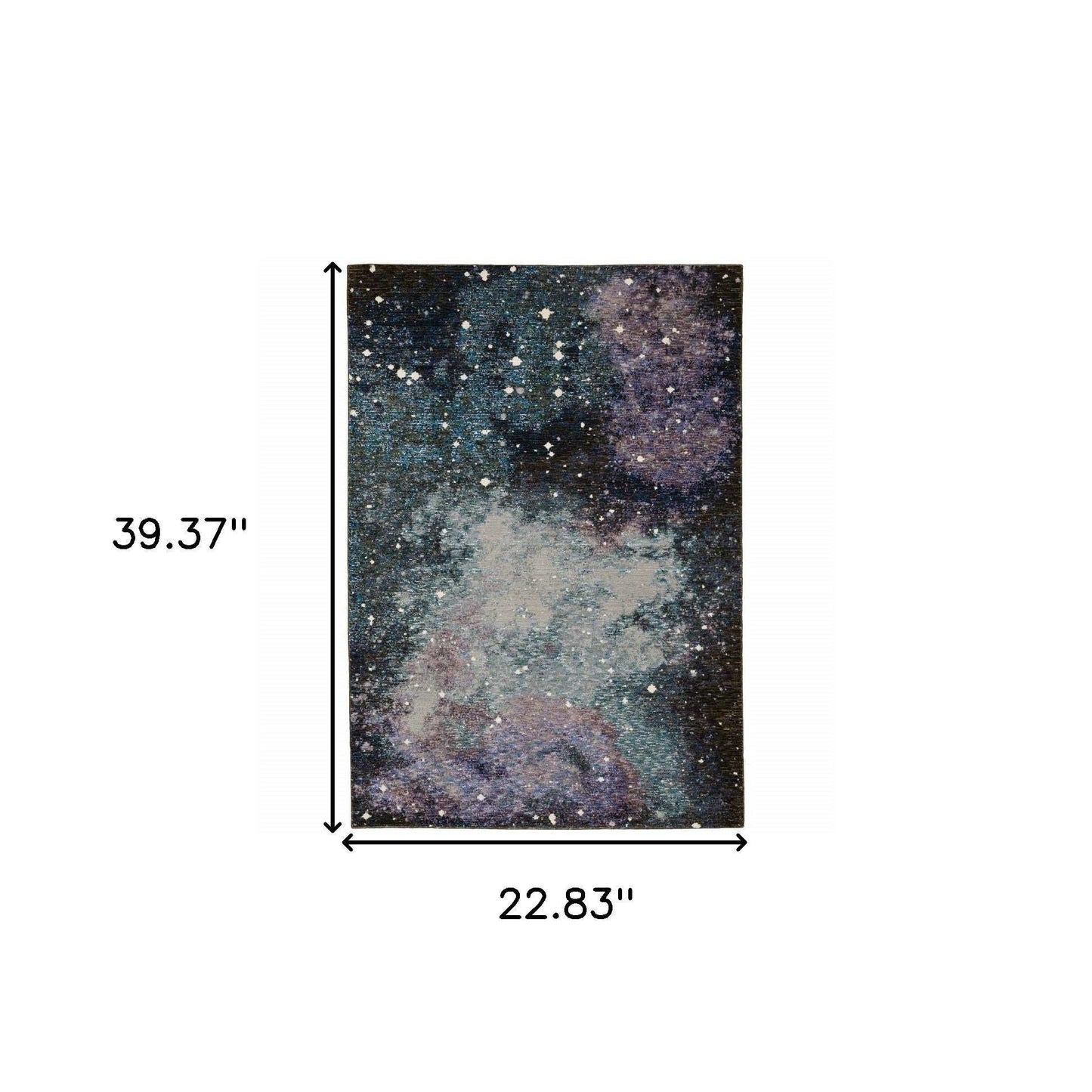 2' X 3' Purple and Ivory Abstract Power Loom Area Rug - Homeroots - Flyclothing LLC
