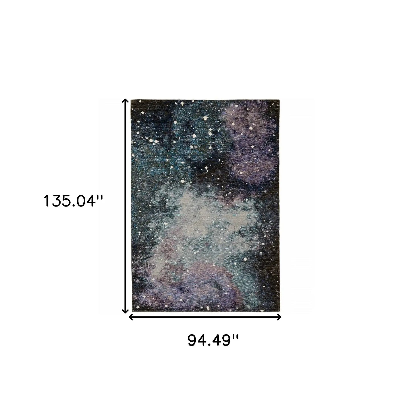 8' X 11' Purple and Ivory Abstract Power Loom Area Rug - Homeroots - Flyclothing LLC