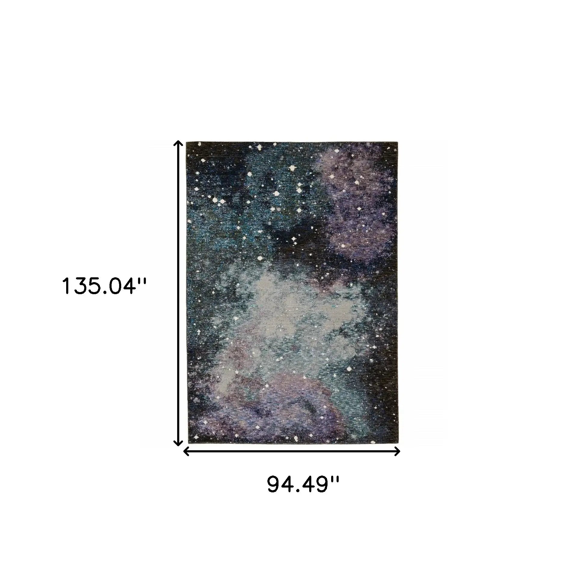 8' X 11' Purple and Ivory Abstract Power Loom Area Rug - Homeroots - Flyclothing LLC