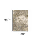 10' X 13' Gray and Ivory Abstract Power Loom Area Rug - Homeroots - Flyclothing LLC