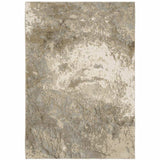 2' X 3' Gray and Ivory Abstract Power Loom Area Rug - Homeroots - Flyclothing LLC