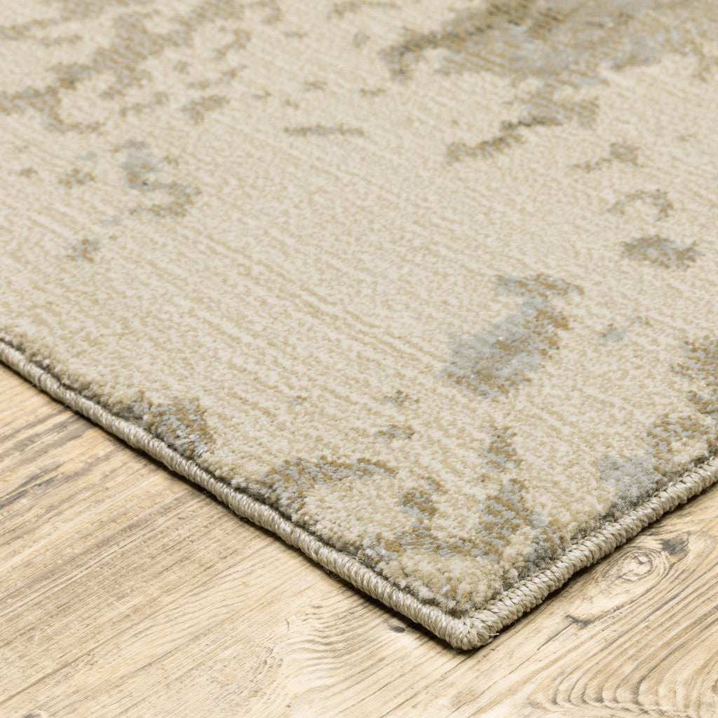 2' X 3' Gray and Ivory Abstract Power Loom Area Rug - Homeroots - Flyclothing LLC