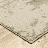 3' X 5' Gray and Ivory Abstract Power Loom Area Rug - Homeroots - Flyclothing LLC