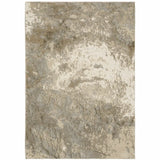 7' X 10' Gray and Ivory Abstract Power Loom Area Rug - Homeroots - Flyclothing LLC