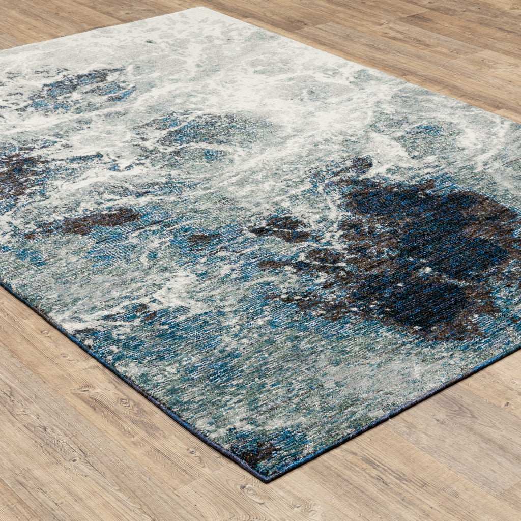 10' X 13' Gray Abstract Power Loom Area Rug - Homeroots - Flyclothing LLC