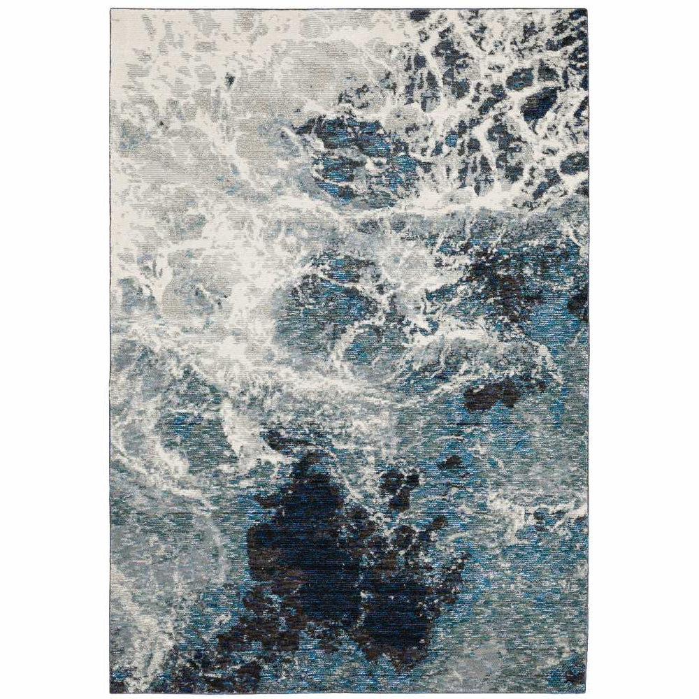 2' X 3' Gray Abstract Power Loom Area Rug - Homeroots - Flyclothing LLC