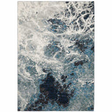 2' X 3' Gray Abstract Power Loom Area Rug - Homeroots