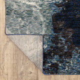 12' Runner Grey Teal and Green Abstract Power Loom Runner Rug - Homeroots - Flyclothing LLC