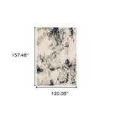 10' X 13' Gray and Black Abstract Power Loom Area Rug - Homeroots - Flyclothing LLC