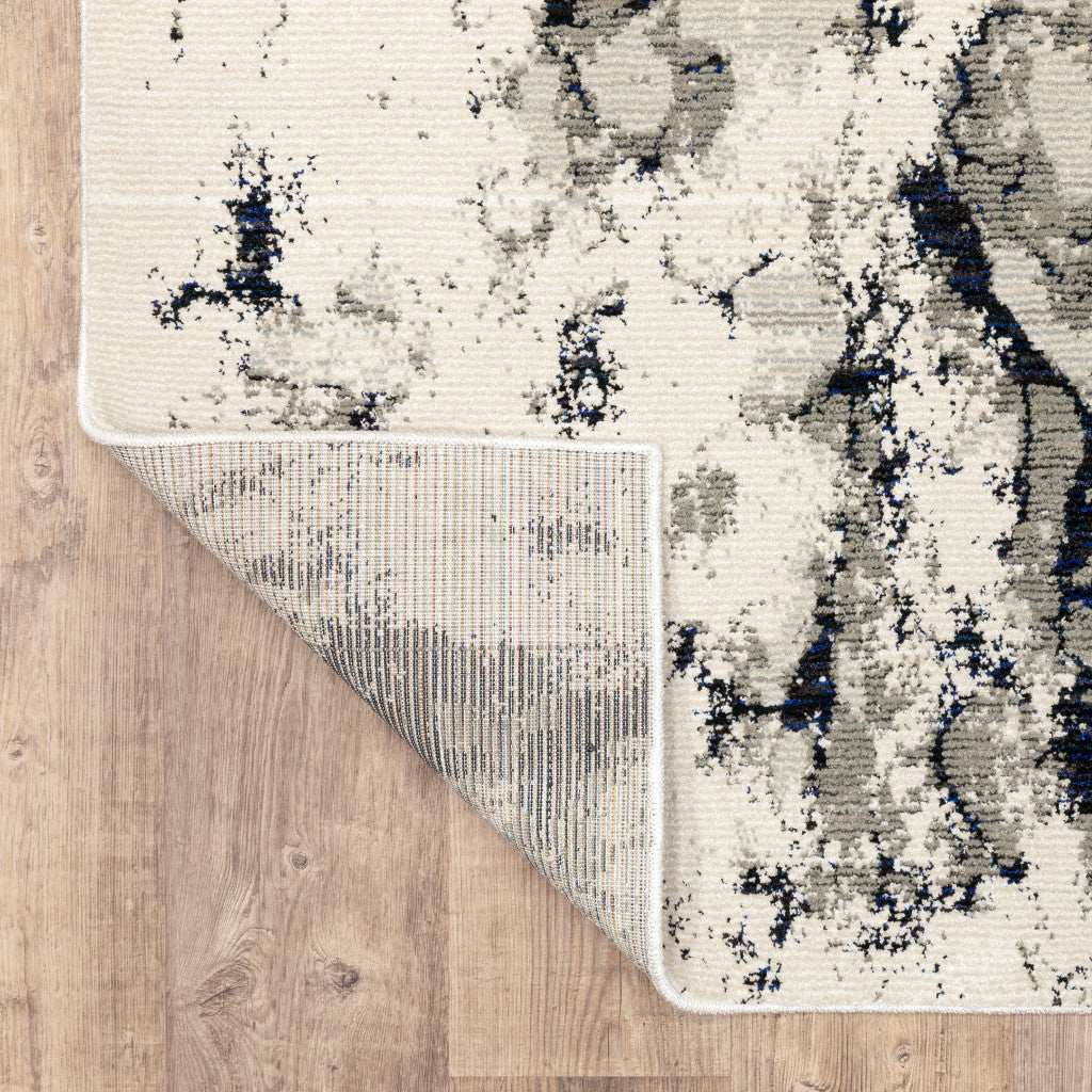 10' X 13' Gray and Black Abstract Power Loom Area Rug - Homeroots - Flyclothing LLC
