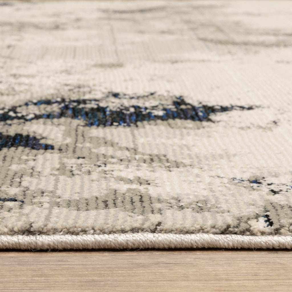 2' X 3' Gray and Black Abstract Power Loom Area Rug - Homeroots - Flyclothing LLC