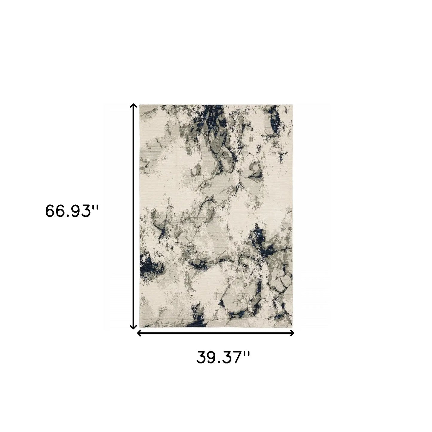 3' X 5' Gray and Black Abstract Power Loom Area Rug - Homeroots - Flyclothing LLC