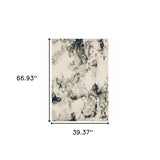 3' X 5' Gray and Black Abstract Power Loom Area Rug - Homeroots - Flyclothing LLC