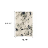 7' X 10' Gray and Black Abstract Power Loom Area Rug - Homeroots - Flyclothing LLC