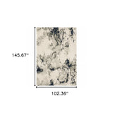 9' X 12' Gray and Black Abstract Power Loom Area Rug - Homeroots - Flyclothing LLC