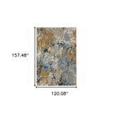 10' X 13' Gray and Ivory Abstract Power Loom Area Rug - Homeroots - Flyclothing LLC