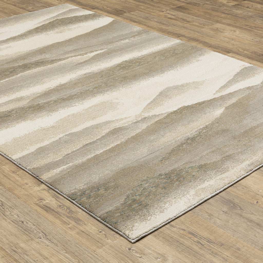 10' X 13' Blue and Gray Abstract Power Loom Area Rug - Homeroots - Flyclothing LLC