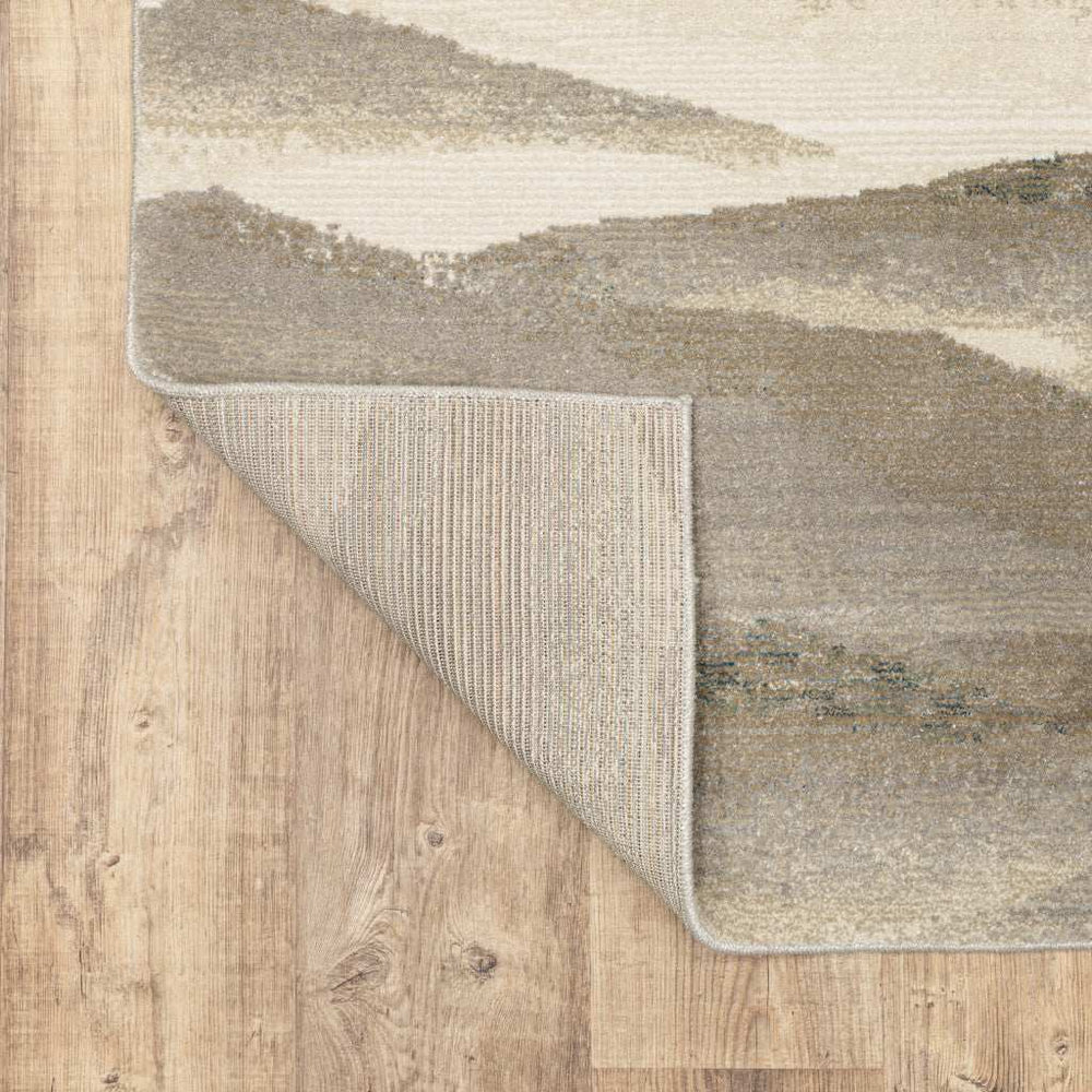 10' X 13' Blue and Gray Abstract Power Loom Area Rug - Homeroots - Flyclothing LLC