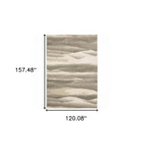 10' X 13' Blue and Gray Abstract Power Loom Area Rug - Homeroots - Flyclothing LLC