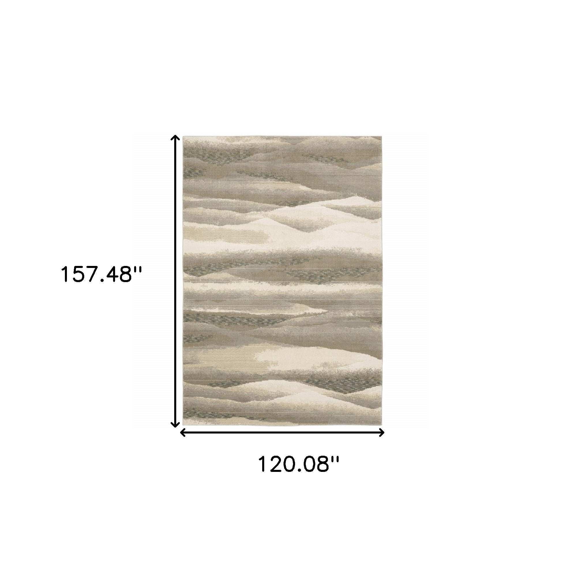 10' X 13' Blue and Gray Abstract Power Loom Area Rug - Homeroots - Flyclothing LLC