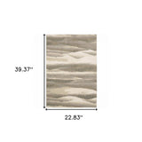 2' X 3' Blue and Gray Abstract Power Loom Area Rug - Homeroots - Flyclothing LLC