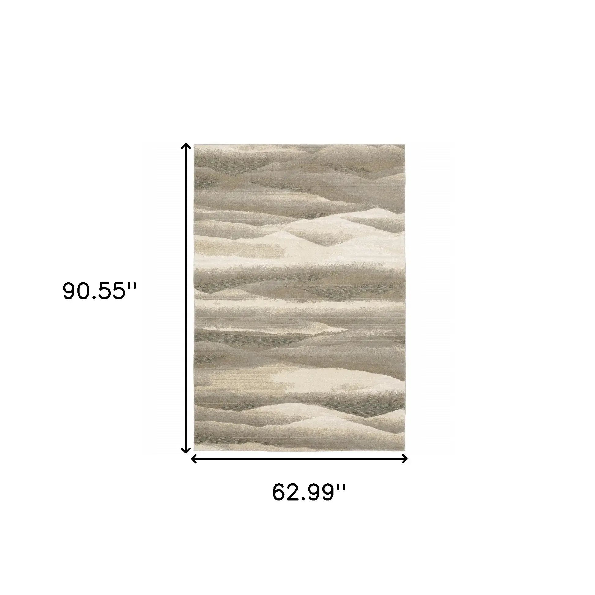 5' X 7' Blue and Gray Abstract Power Loom Area Rug - Homeroots - Flyclothing LLC