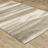 7' X 10' Blue and Gray Abstract Power Loom Area Rug - Homeroots