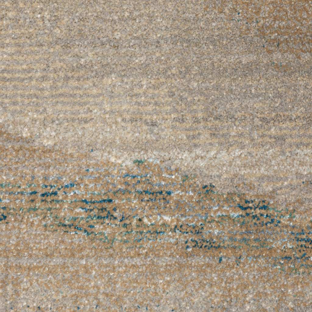 7' X 10' Blue and Gray Abstract Power Loom Area Rug - Homeroots - Flyclothing LLC
