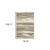 7' X 10' Blue and Gray Abstract Power Loom Area Rug - Homeroots - Flyclothing LLC