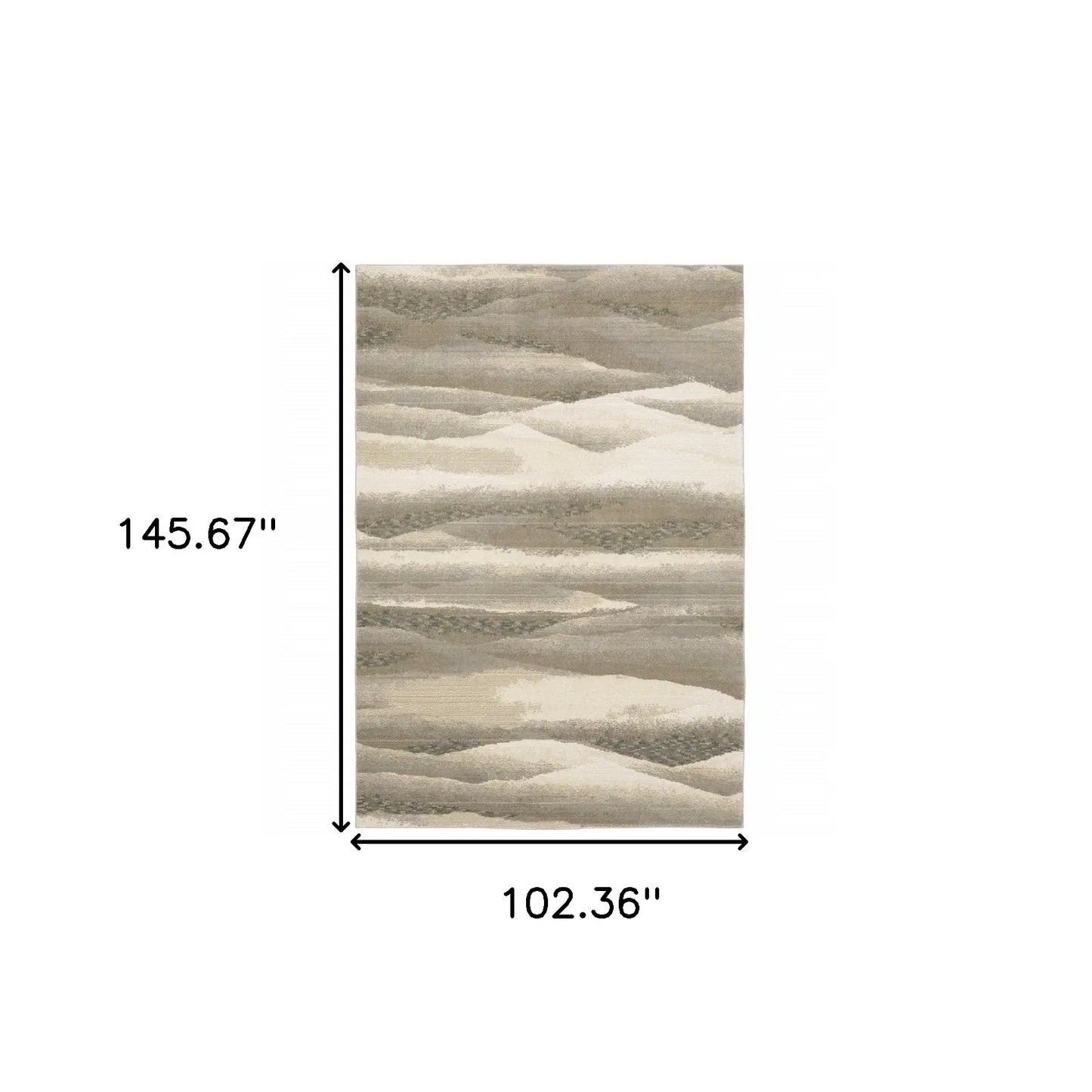 9' X 12' Blue and Gray Abstract Power Loom Area Rug - Homeroots - Flyclothing LLC