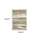 9' X 12' Blue and Gray Abstract Power Loom Area Rug - Homeroots - Flyclothing LLC