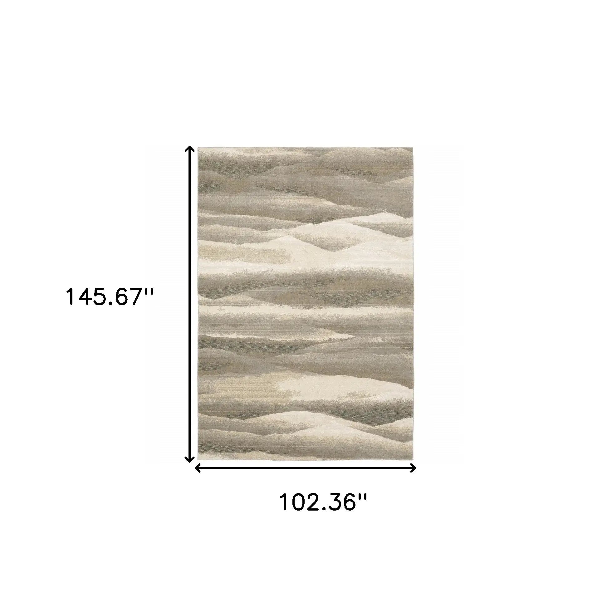 9' X 12' Blue and Gray Abstract Power Loom Area Rug - Homeroots - Flyclothing LLC
