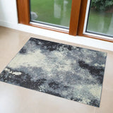 3' X 5' Blue and Ivory Abstract Power Loom Area Rug - Homeroots - Flyclothing LLC