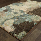 10' X 13' Blue and Ivory Abstract Power Loom Area Rug - Homeroots - Flyclothing LLC