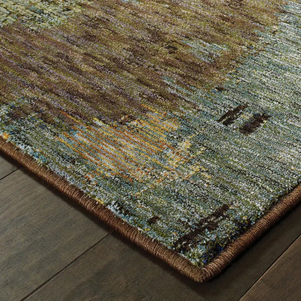3' X 5' Blue and Ivory Abstract Power Loom Area Rug - Homeroots - Flyclothing LLC