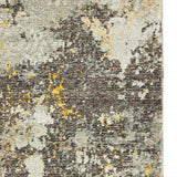 8' Runner Gray and Ivory Abstract Power Loom Runner Rug - Homeroots - Flyclothing LLC