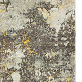 8' Runner Gray and Ivory Abstract Power Loom Runner Rug - Homeroots - Flyclothing LLC