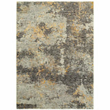 3' X 5' Gray and Ivory Abstract Power Loom Area Rug - Homeroots - Flyclothing LLC