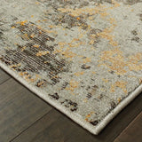 3' X 5' Gray and Ivory Abstract Power Loom Area Rug - Homeroots - Flyclothing LLC