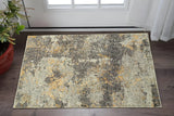3' X 5' Gray and Ivory Abstract Power Loom Area Rug - Homeroots - Flyclothing LLC
