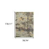 7' X 10' Gray and Ivory Abstract Power Loom Area Rug - Homeroots - Flyclothing LLC