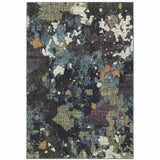 7' X 10' Blue and Green Abstract Power Loom Area Rug - Homeroots - Flyclothing LLC