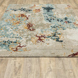 10' X 13' Blue and Beige Abstract Power Loom Area Rug - Homeroots - Flyclothing LLC