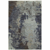 2' X 3' Navy Blue Abstract Power Loom Area Rug - Homeroots - Flyclothing LLC